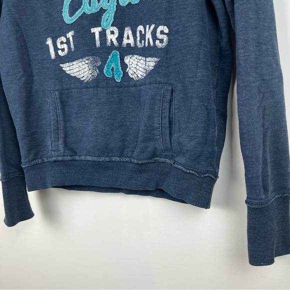 Vintage Y2K American Eagle Hoodie Womens Blue Medium - Picture 3 of 8